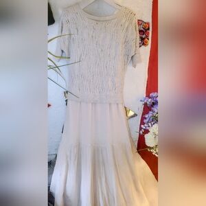 Hem & Thread Cream Knit Dress